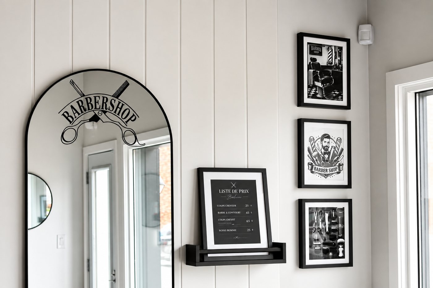 Le coin barbière du salon